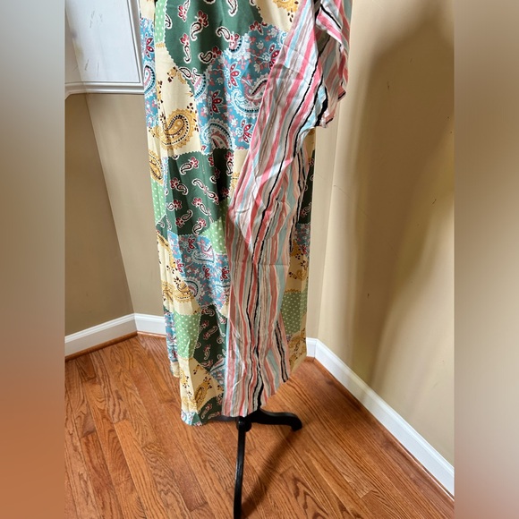 NWT GigiO Cottagecore Patchwork Midi Kaftan Dress Sz Small - Picture 10 of 12